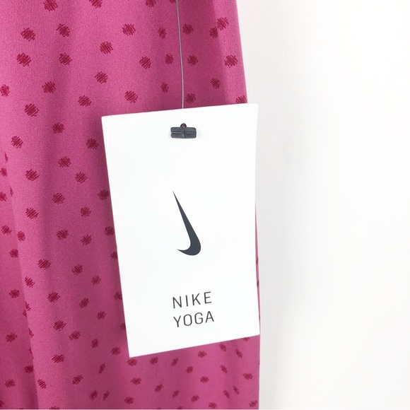 Nike Yoga Pink Dots 7/8 Leggings High Rise New Size S - Picture 6 of 14